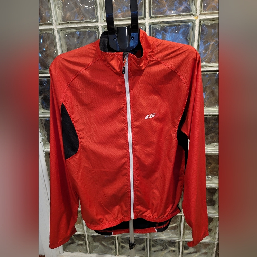 Louis Garneau Modesto Jacket 2 Cycling Wind Jacket Men's XL Red Drop Tail Pocket